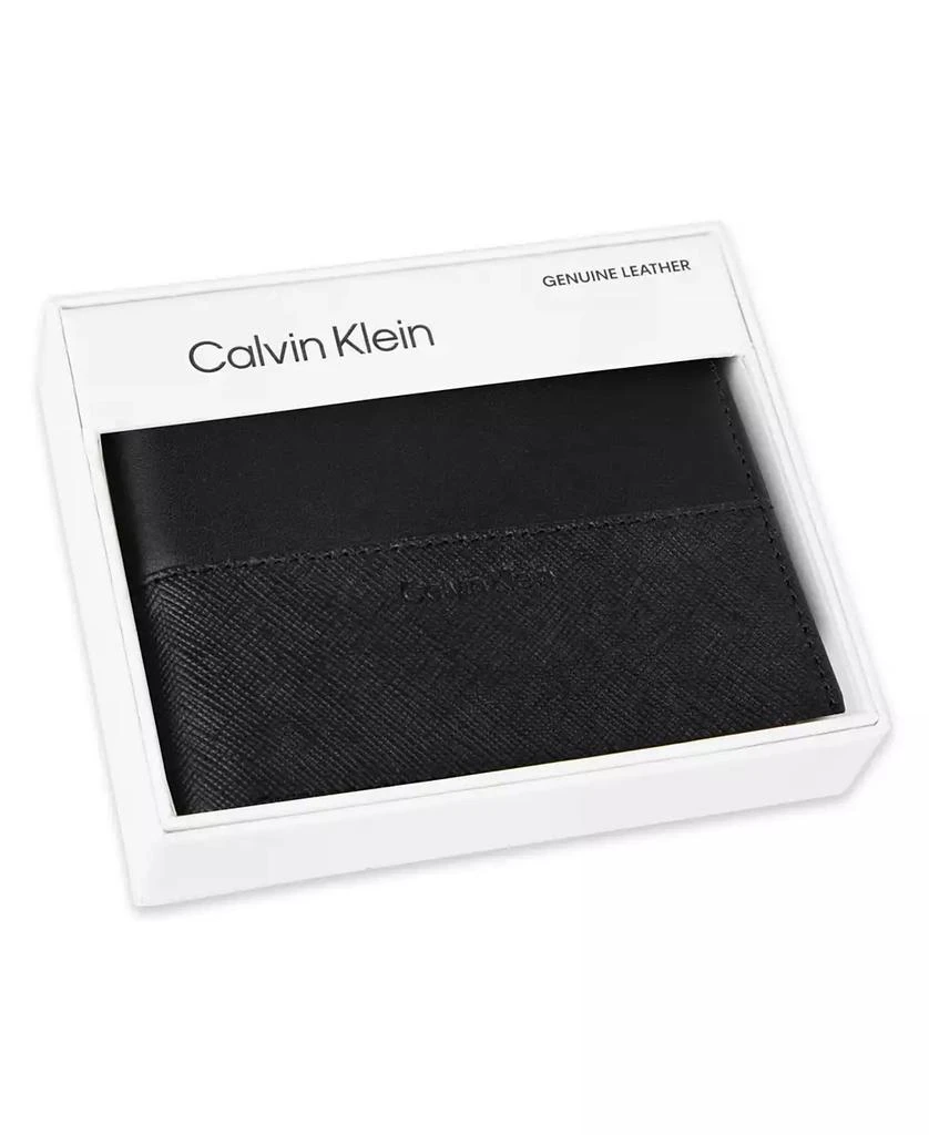 Calvin Klein Men's RFID Overlapping Saffiano Slimfold Wallet 7