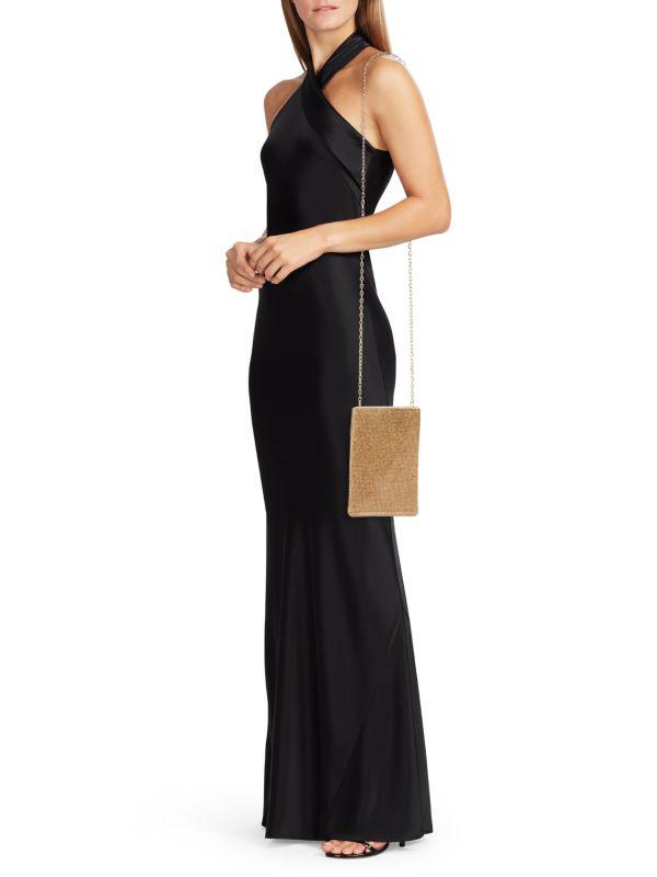 Whiting & Davis Crystal Embellished Chain Crossbody Bag