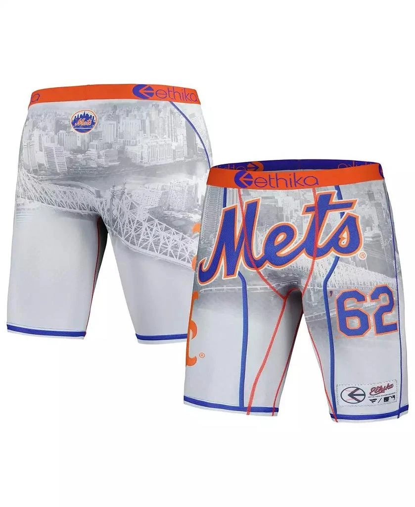 Ethika Men's White New York Mets Jerseyscape Boxer Briefs 1