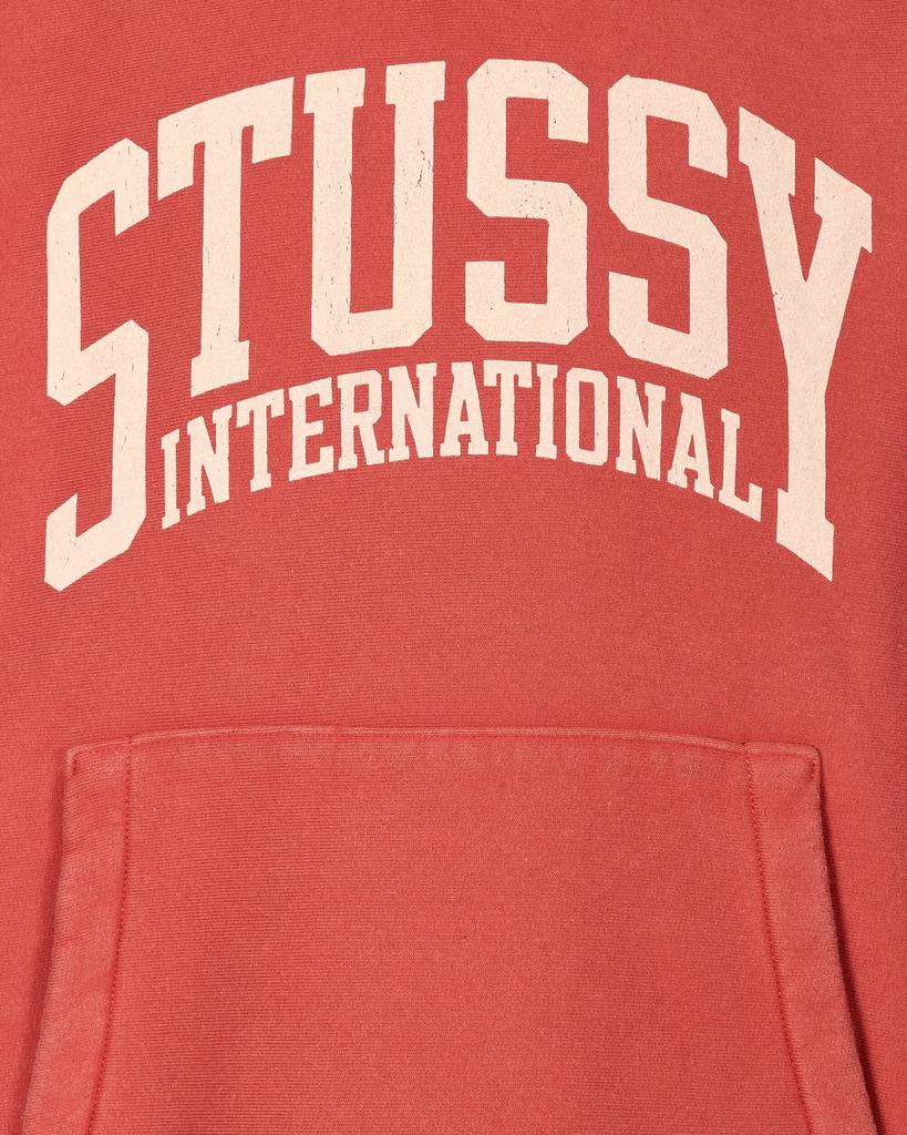 STUSSY International Hooded Sweatshirt Washed Red - Hoodies