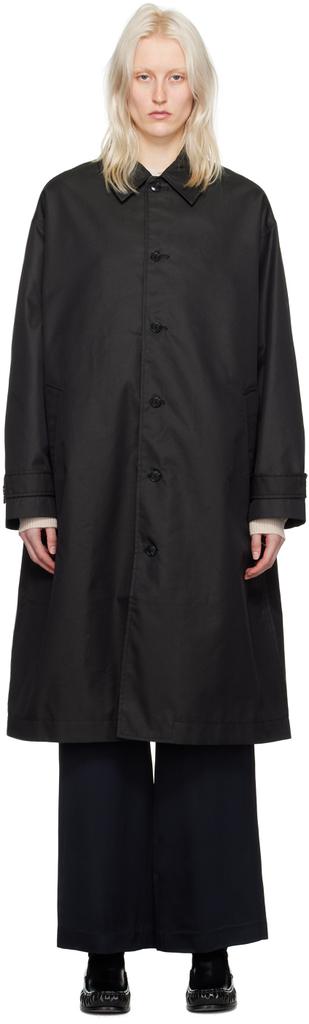 6397 Black Button Trench Coat