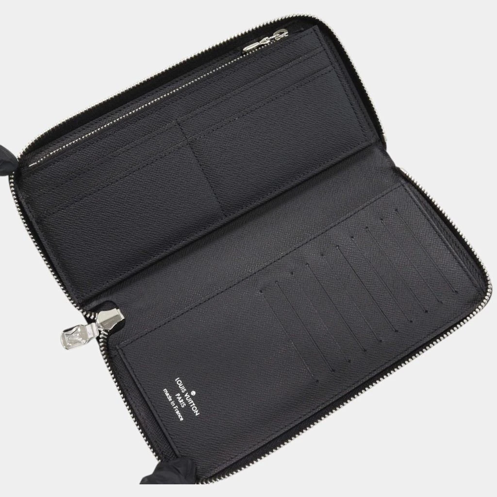 Louis Vuitton Louis Vuitton Black Canvas Taiga Zipper Long Wallet 2