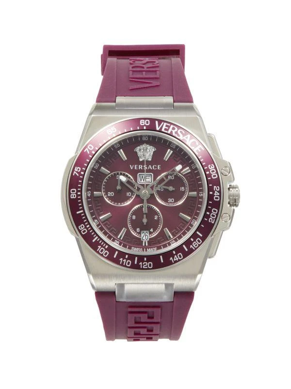Versace Greca Extreme Chrono Stainless Steel & Silicone-Strap Watch/45MM 1
