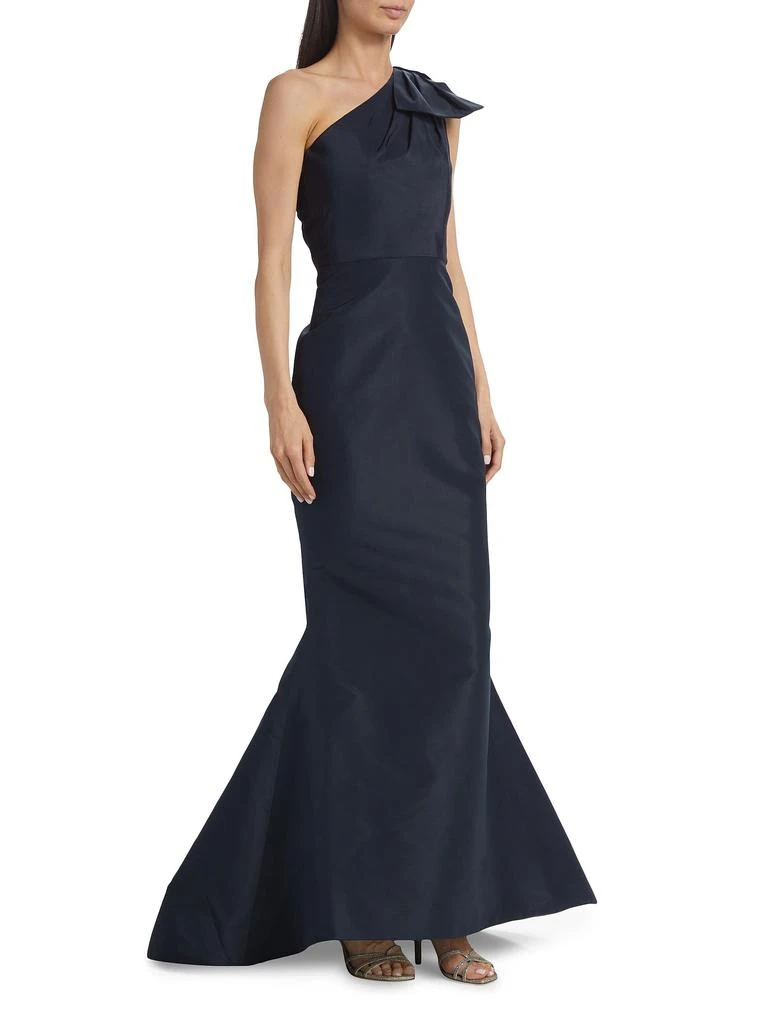Alexia María Silk Faille One-Shoulder Gown 3