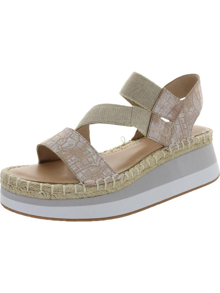 Donald J Pliner Sadie Womens Leather Snake Print Wedge Sandals