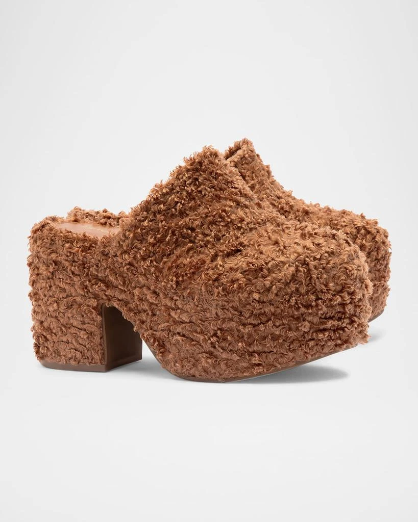 Larroude Miso Faux Fur Platform Clogs 2