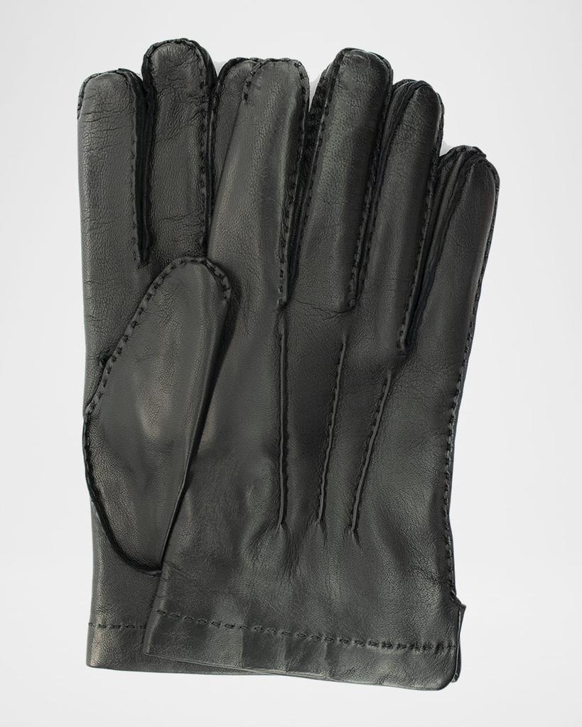 Portolano Men's Cashmere-Lined Handsewn Leather Gloves