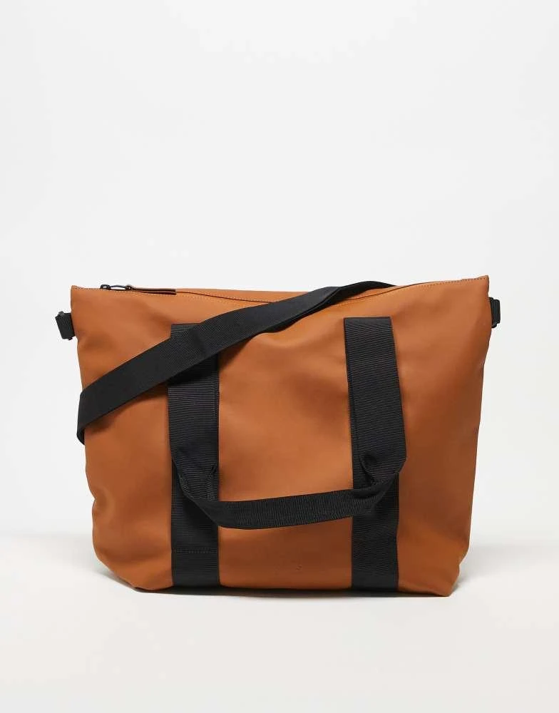 RAINS Rains waterproof tote bag mini in rust 1