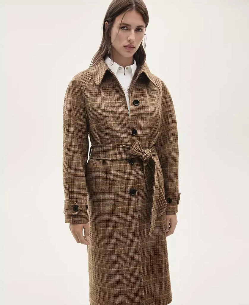 Mango Women's Wool-Blend Micro-Houndstooth Coat 2