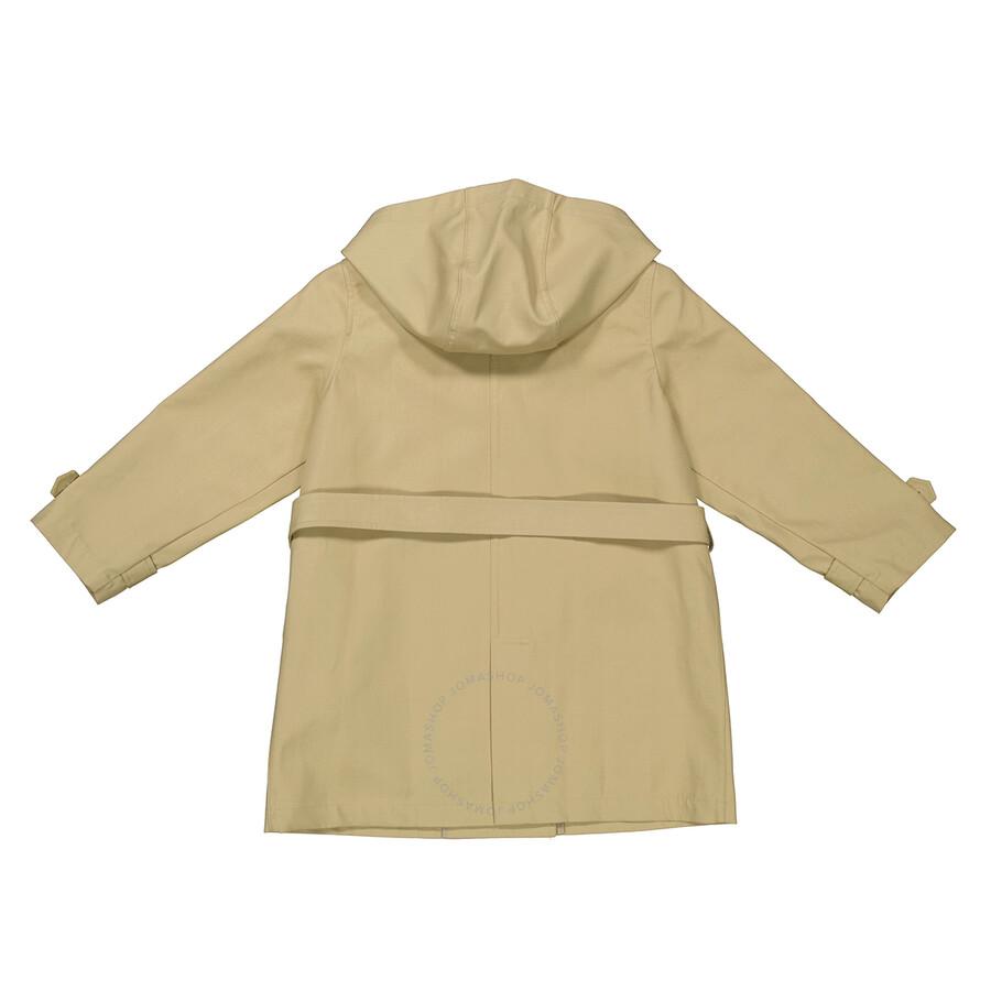 Bonpoint Kids Beige Aida Hooded Trench Coat