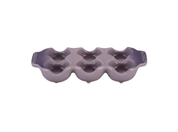 le creuset Plateau à Oeufs en céramique blue purple 1