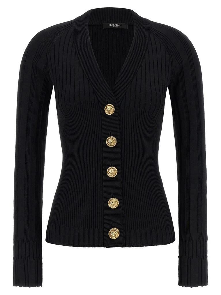 Balmain Balmain Buttoned Fitted Cardigan from Cettire