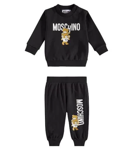 Moschino Baby cotton sweatshirt and pants set 1