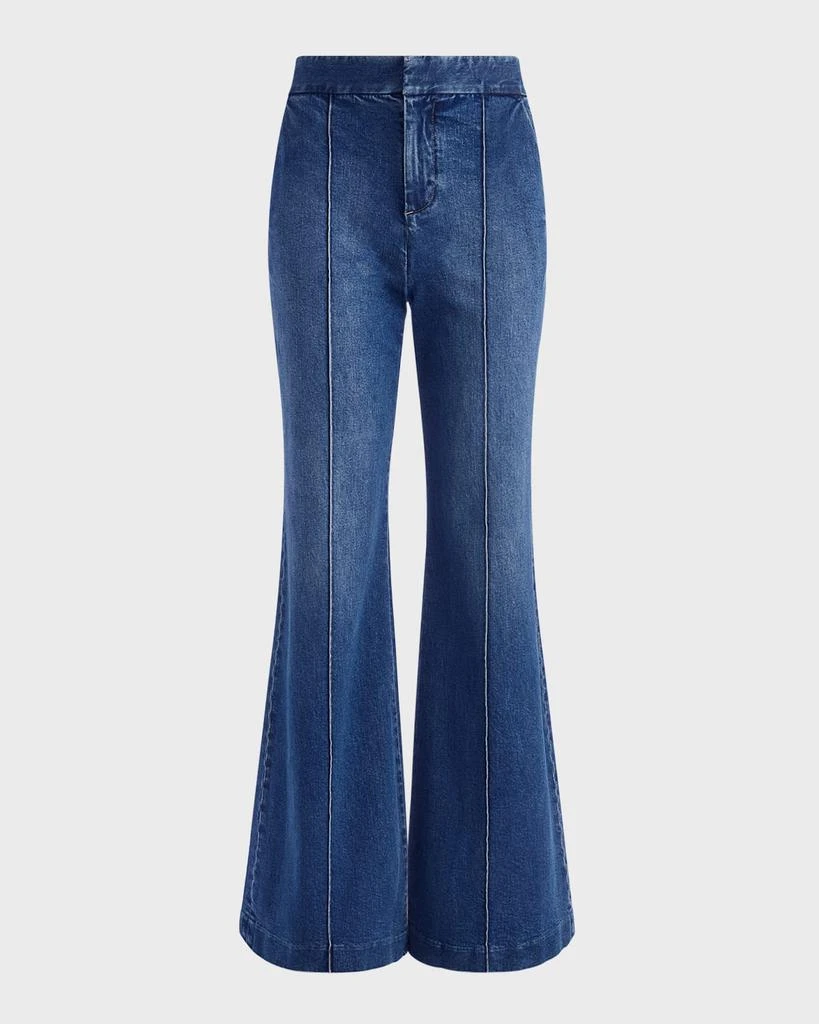 Alice + Olivia Dylan High Waisted Wide-Leg Jeans 1