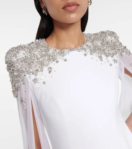 Jenny Packham Bridal Frida embellished cape-detail gown 4