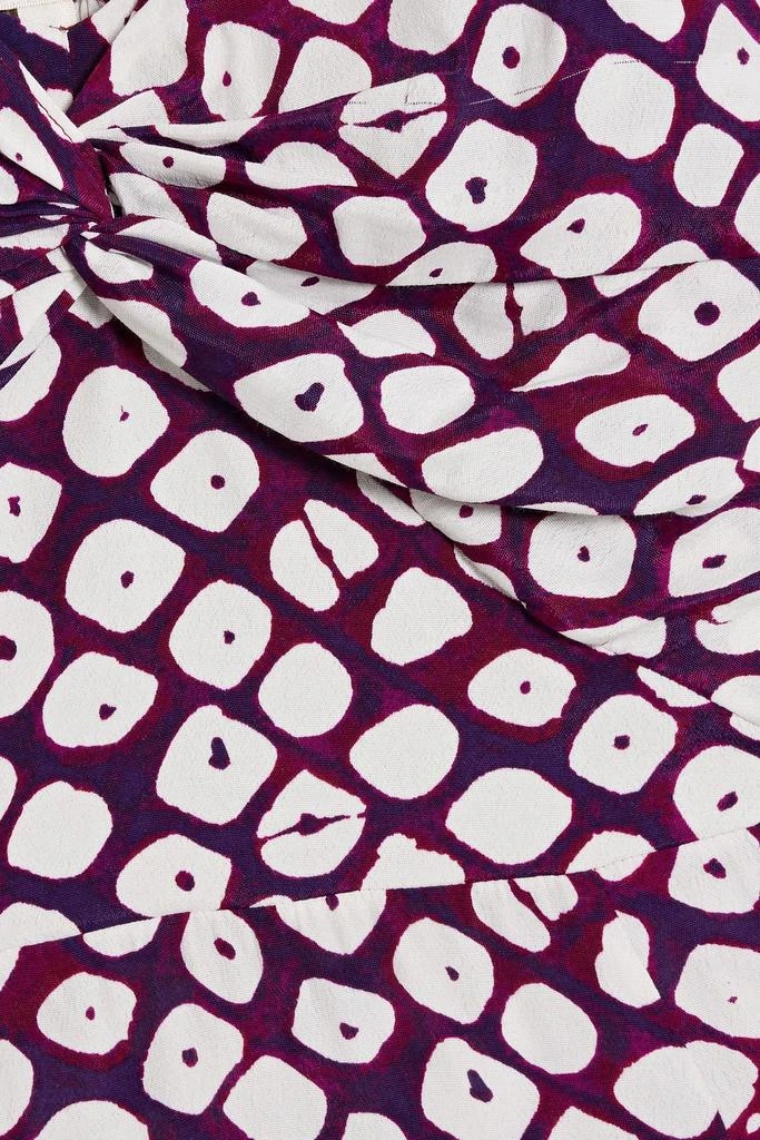 Diane von Furstenberg Asa twisted printed crepe midi dress 4