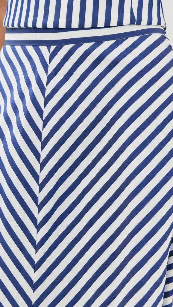 Rosie Assoulin Quartered A-Line Skirt in Awning Stripe 5
