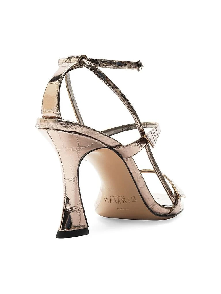 Alexandre Birman Tita 85MM Metallic Leather Cage Sandals 3