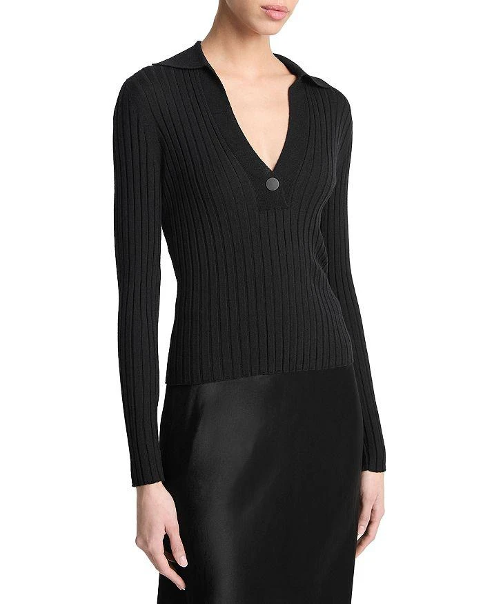 Vince Ribbed Polo Top 4