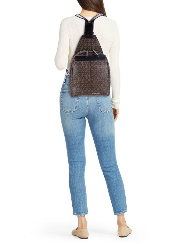 Calvin Klein Millie Logo Print Backpack 5
