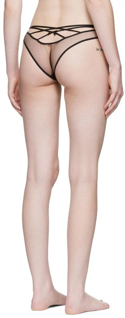 L'Agent by Agent Provocateur Black Nylon Briefs 3