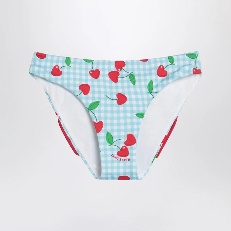 Mc2 Saint Barth Madame slip with Vichy and cherries pattern 1