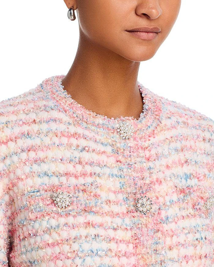 AQUA Crewneck Cardigan Sweater - Exclusive 4