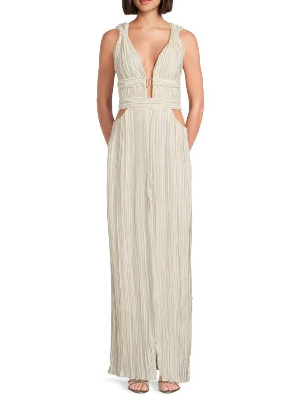 Cult Gaia Davida Plunging Column Gown 1