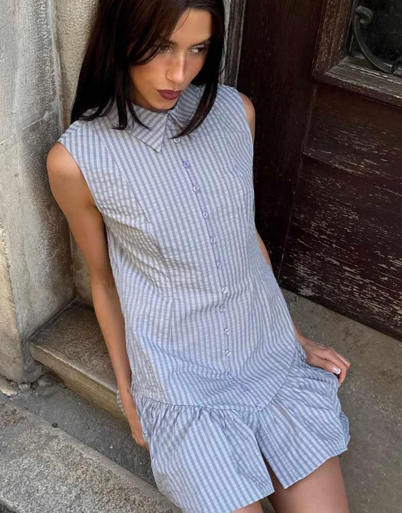 Shop Labelrail x Barbara Ines fitted ripstop button through mini dress in  grey on Sale at BeyondStyle  Get 75% Off Labelrail x Barbara Ines fitted  ripstop button through mini dress in