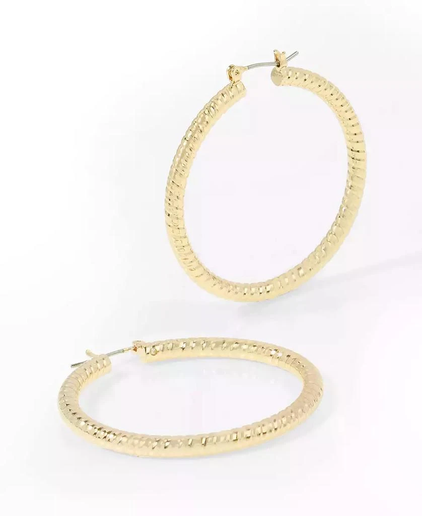 Robert Lee Morris Textured Large Hoop Earrings 2