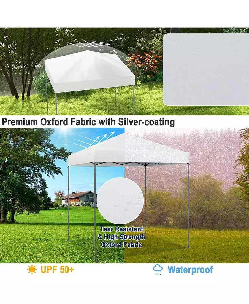 Gymax Patio 6.6 x 6.6ft Outdoor Pop-up Canopy Tent UPF 50+ Portable Sun Shelter 7