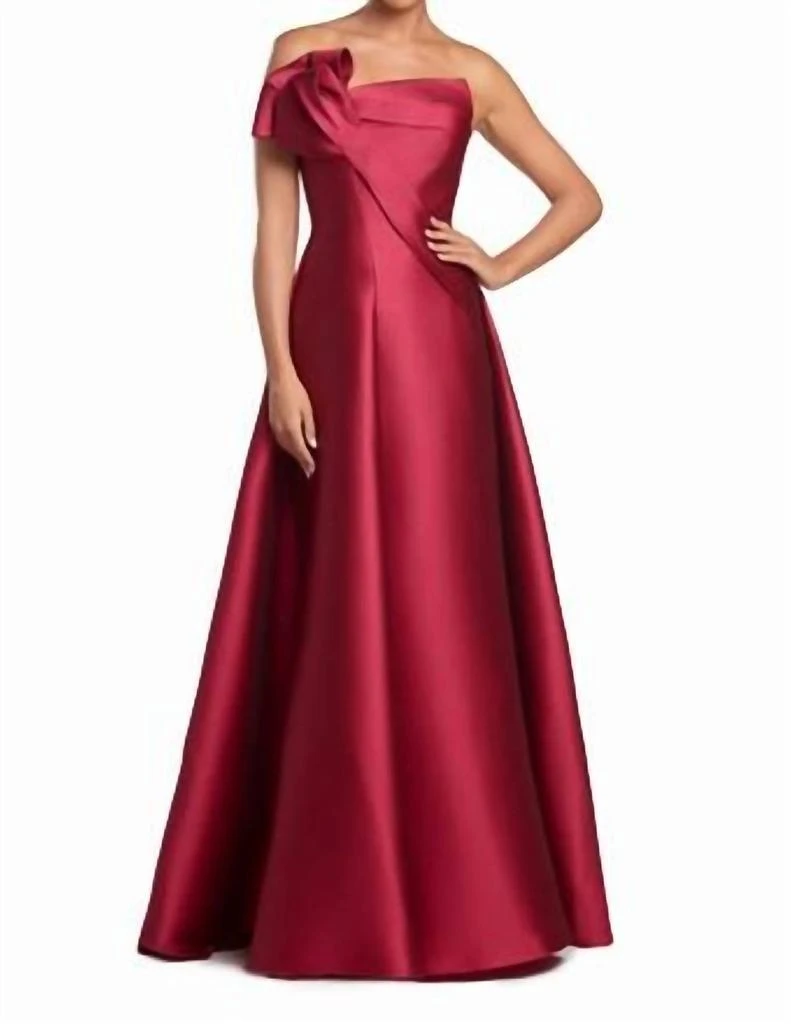 Alexander by Daymor Alexander By Daymor - Strapless Ruffled Accent Evening Gown