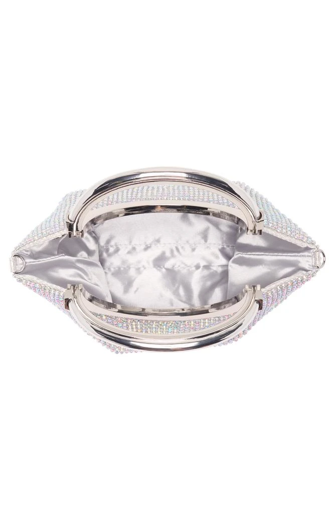 Jessica McClintock Zinia Crystal Mesh Ring Top Handle Bag 5