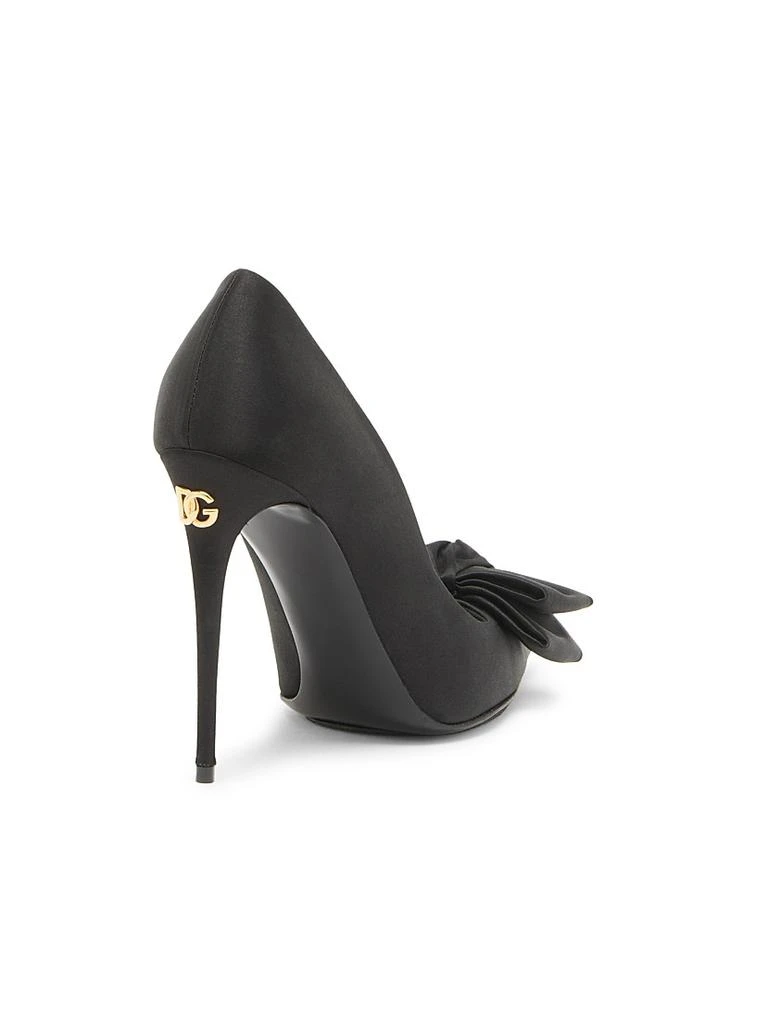 Dolce 
Gabbana 100MM Bow-Detailed Satin Pumps 3