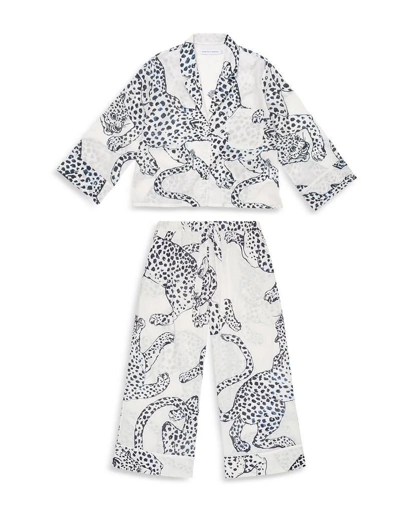 Desmond & Dempsey Jag Print Wide Leg Pajama Set 5