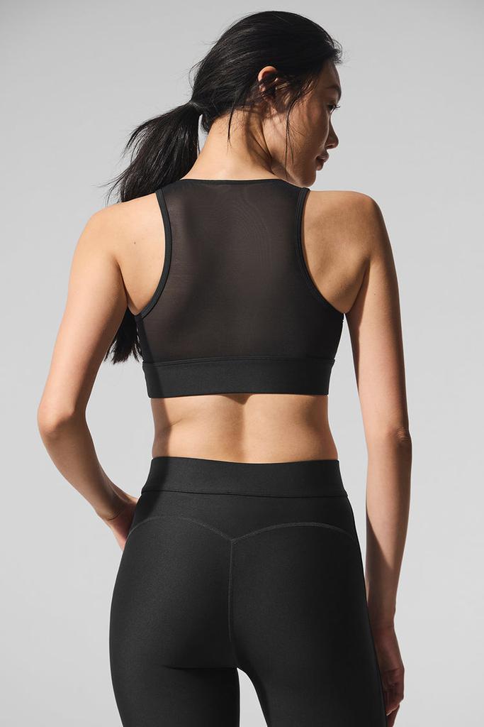Alo Airlift Mesh Just Right Bra - Black - Lingerie - Free Shipping