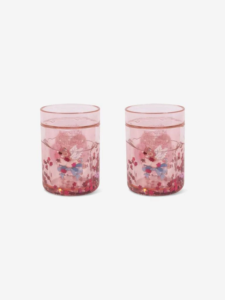 Konges Slojd Girls 2 Pack Glitter Cups in Pink (9cm) 1