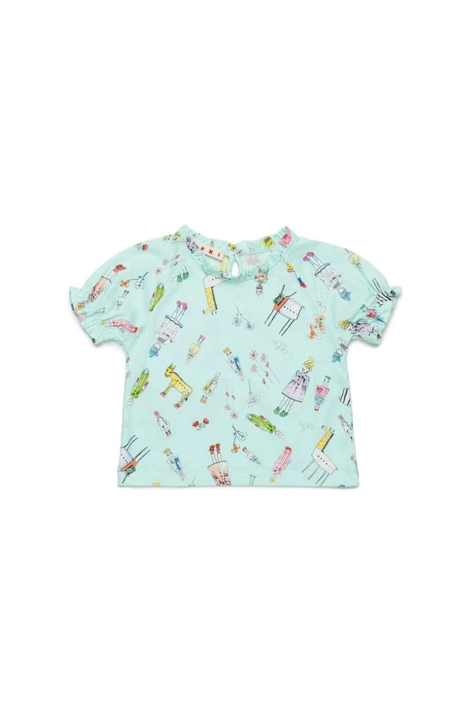 Marni Kids Marni Kids Rainbow Day Allover Print T-Shirt 1