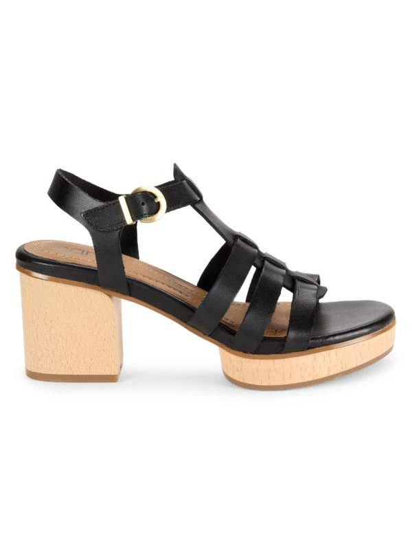 Earth Etadona Block Heel Leather Sandals 1