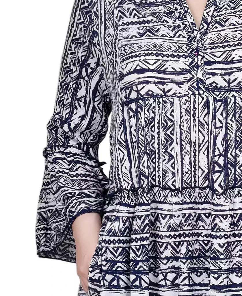 NY Collection Petite 3/4 Sleeve Tiered Dress 4