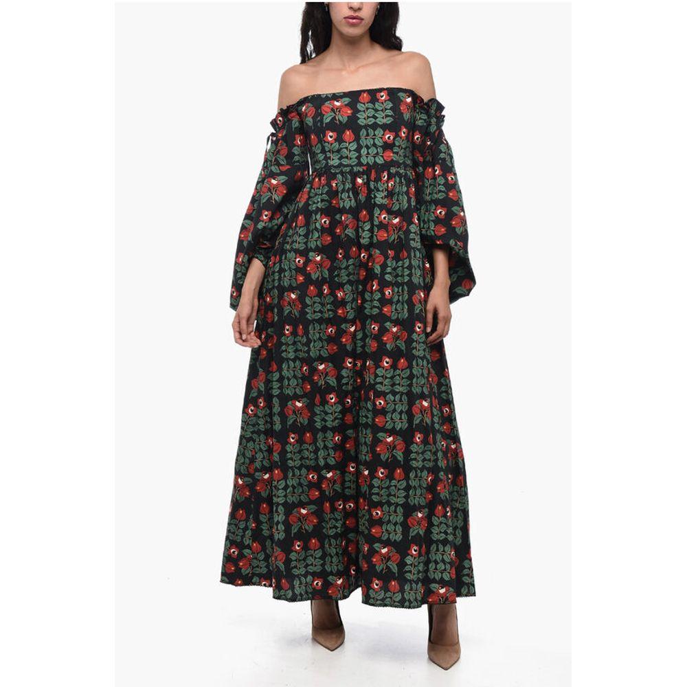 Agua by Agua Bendita Pleated ALHELI Dress with Floral Women's Pattern