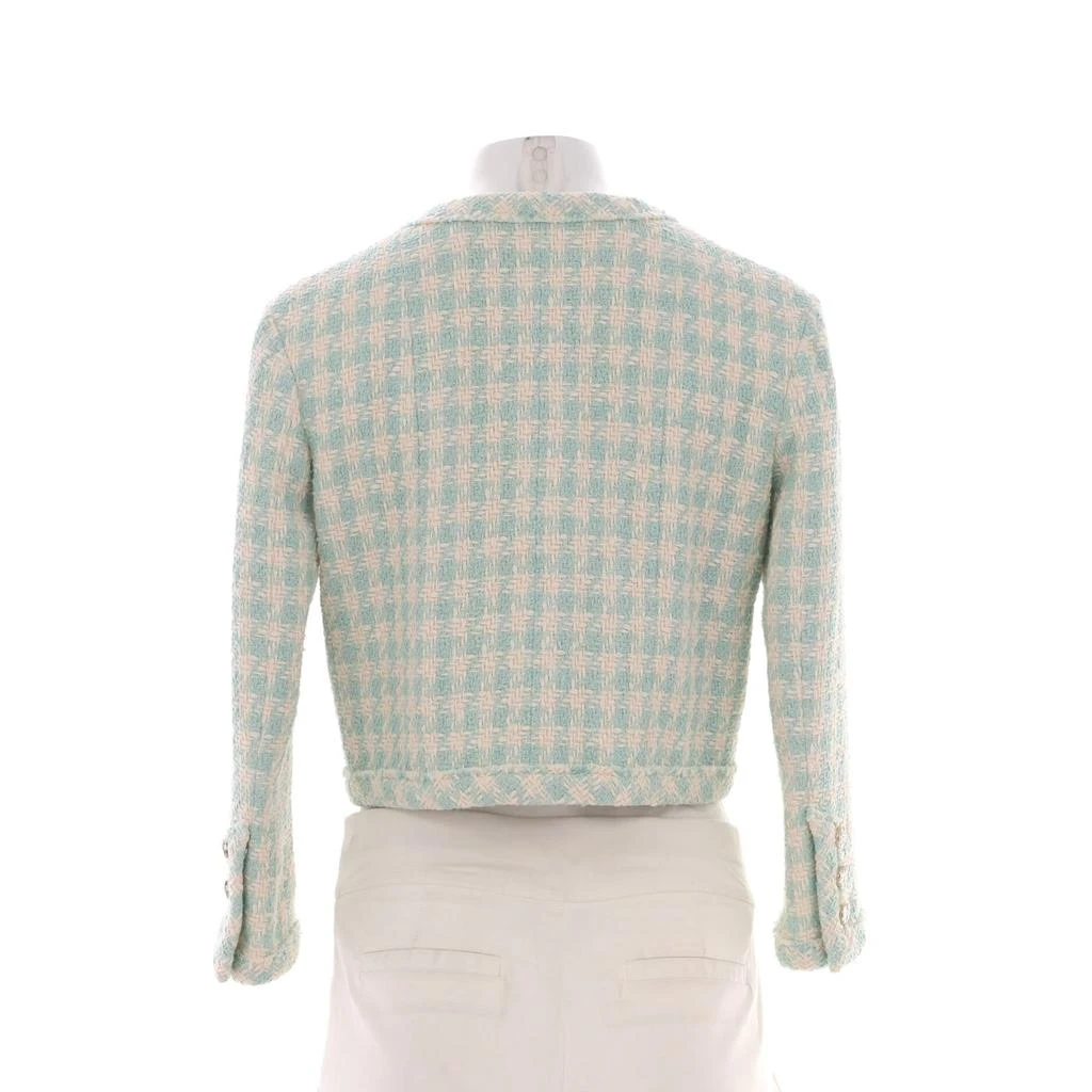 Chanel Women's CC Crystal Button Double Pocket Jacket Tweed 2