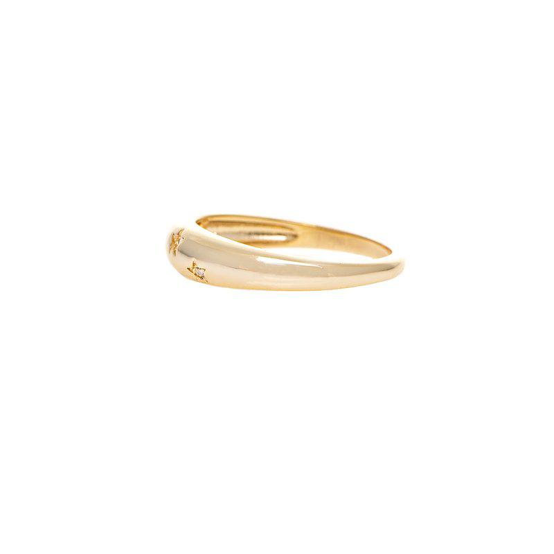 Rivka Friedman Stackable Polished Cubic Zirconia Accent Ring Set