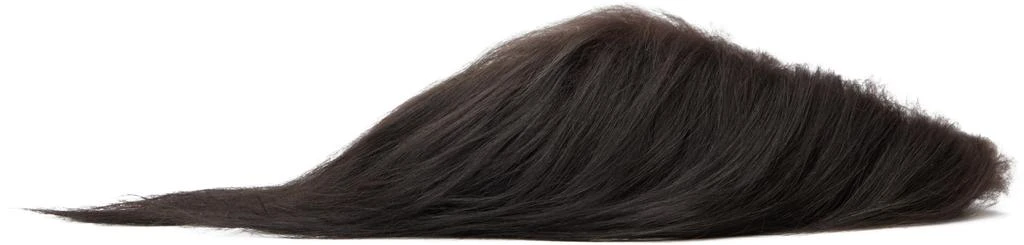 Marni Brown Long Hair Fur Fussbett Slippers 3