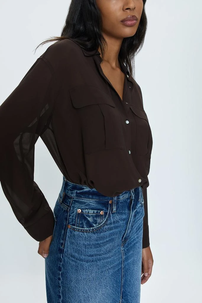 Pistola Denim Reese Sheer Shirt - Dark Roast 2