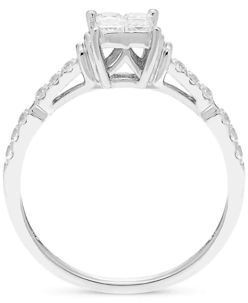 Macy's Diamond Quad Ring (1/2 ct. t.w.) in 14k White Gold 3