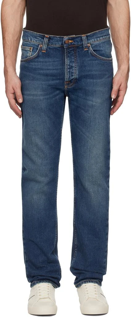 Nudie Jeans Blue Solid Ollie Jeans 1