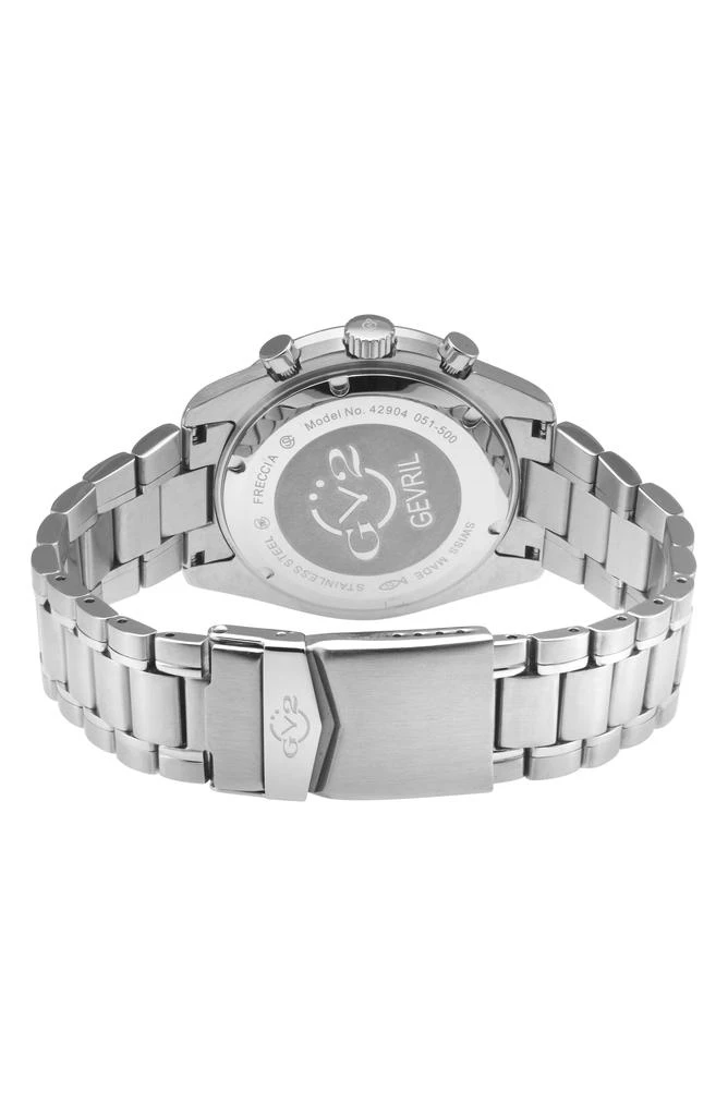 GV2 Freccia Stainless Steel Swiss Quartz Bracelet Watch, 42mm 2