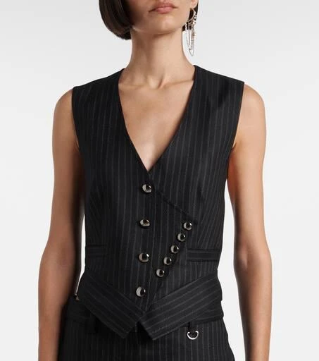 Isabel Marant Nicky pinstripe wool-blend vest 6