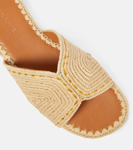 Clergerie Ineni raffia slides 6